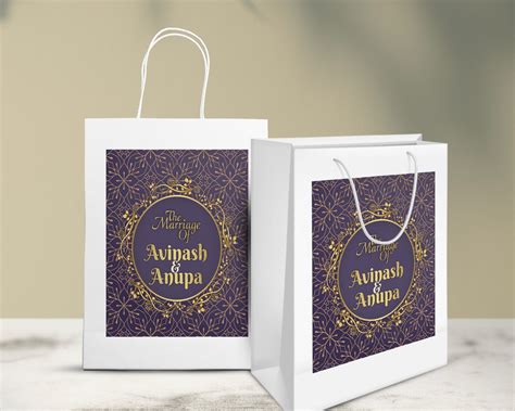 PSI Wedding Theme Personalized Oversized Return Gift Bag | Birthday Pa ...
