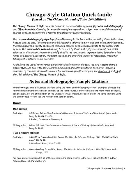 Citation Quick Guide-1 - Chicago-­‐Style Citation Quick Guide (based on ...