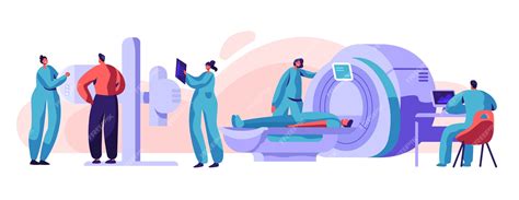 Homme patient vérifier Xray Mri Health Concept. Machine d'écran de ...