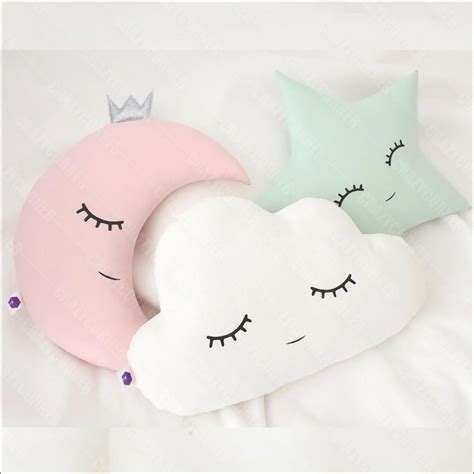 Cute crown star moon cloud pillows