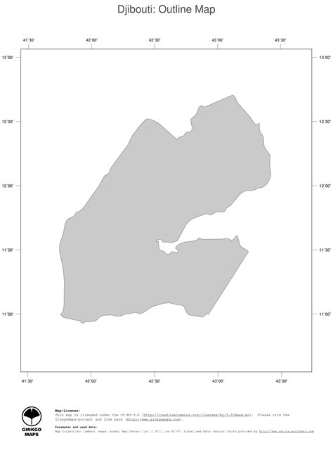 Map Djibouti; GinkgoMaps continent: Africa; region: Djibouti