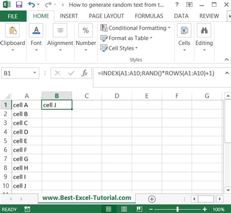 Image result for Random Text Generator Excel