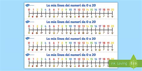 La Mia Linea dei Numeri Fino a 20 | Classe Prima