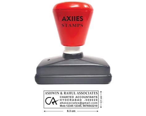 AXIIES Self Ink/Pre Ink Stamp Chartered Accountant Stamp Customized ...