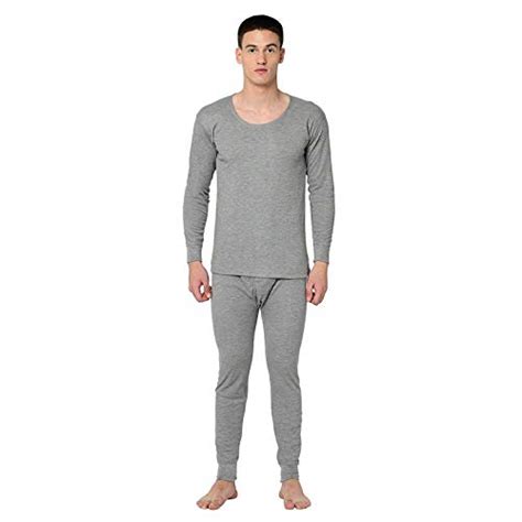 Buy Armisto Men's Winter Thermal Set (Top+Lower)/ Light Grey Colour ...