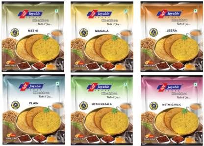 joyable Khakhra - Methi, Masala, Jeera, Plain, Methi Masala, Garlic ...