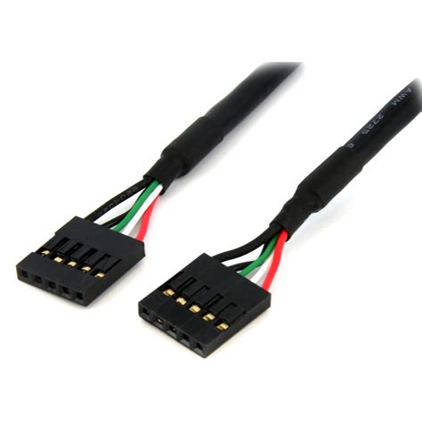 StarTech.com 24in Internal 5 pin USB IDC Motherboard Header Cable F/F ...