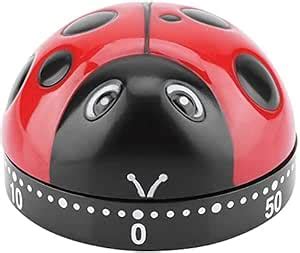 Ladybug Cooking Timer, Mechanical Clockwork 60-Minute Timer, Kitchen ...