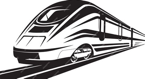 Velocity Voyager Dynamic Emblematic Design of High Speed Train Turbo Thrust Iconic Black Logo ...