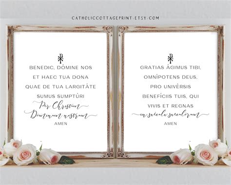 Catholic Meal Blessing - Prayer Before and After Meals IN LATIN - Bless ...