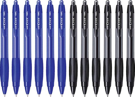 UNI-BALL Click Gel XSGR7 0.7mm Gel Pen | Triangular Rubber Grip Barrel ...
