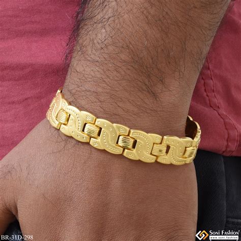 1 Gram Gold Plated Excellent Design Pokal Bracelet for Men - Style D29 ...