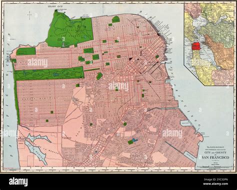 Vintage Detailed San Francisco City Map Printable Download Travel ...