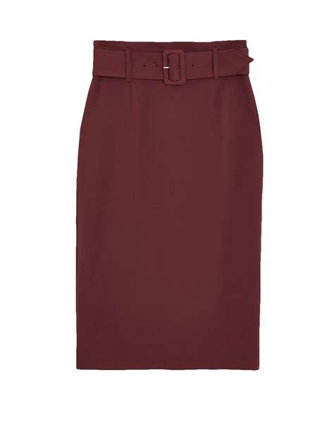Buy Belted Knee Length Pencil Skirt at Marks & Spencer