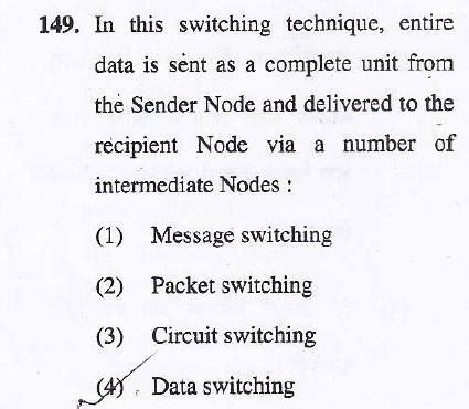 Computer Networks: switching technique