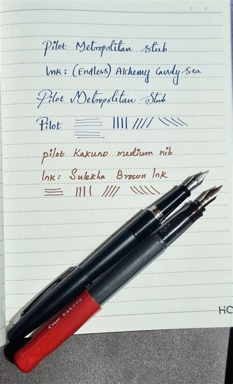 Pilot Metropolitan Fountain Pen, Black, 1.0mm Stub Nib : Amazon.in ...