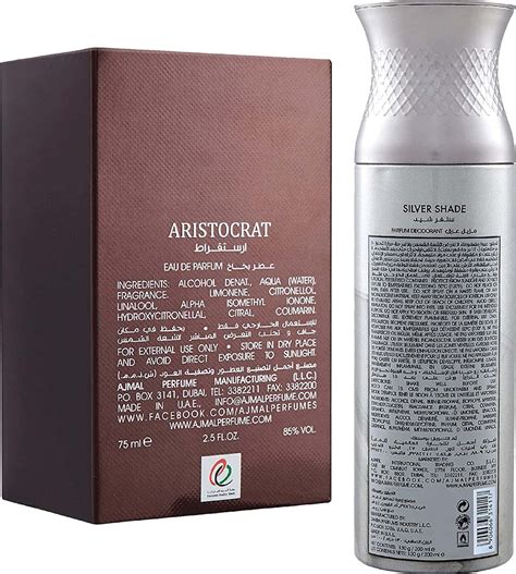 Buy AJMAL ARISTOCRAT EDP 75ML PERFUME FOR MEN AND SILVER SHADE HOMME ...