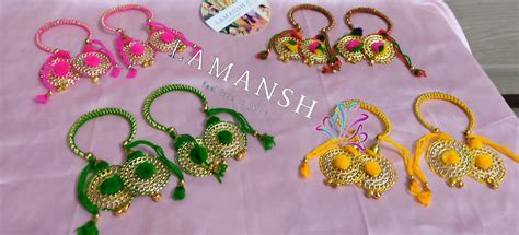 LAMANSH (Free size) Artificial Flower Bracelets Kade Bangles Hathphool ...