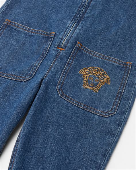 Denim Kids Jumpsuit Blue | VERSACE AU