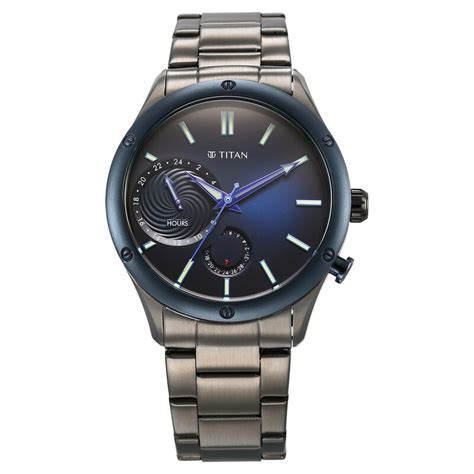 Buy Online Titan Stellar Multifunction Blue Dial Grey Stainless Steel ...