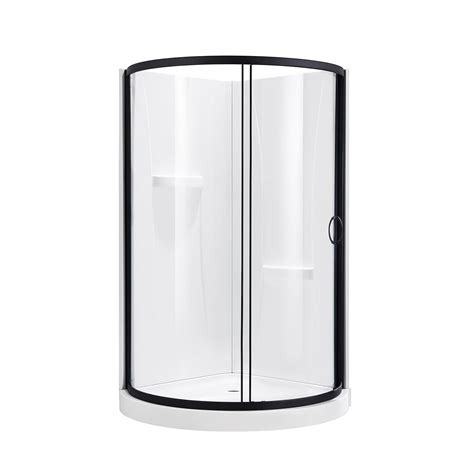 OVE Decors Breeze 38-in Black Shower Kit with Clear India | Ubuy