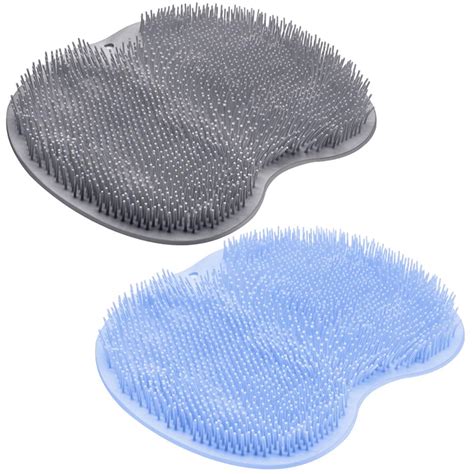 2PACK Shower Foot Scrubber Mat Back Washer Back Exfoliating Bath Wash ...