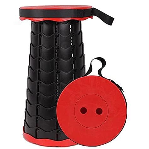Zerolex Collapsible Compact Stool - Portable Height-Adjustable Stool ...