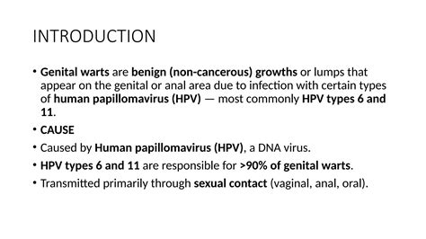 GENITAL WARTS. microbiology condylomata acuminata | PPTX