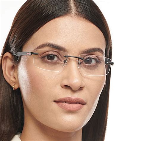 Buy Black Rimless Rectangle Lenskart Air Air Essentials LA E12879-C2 ...
