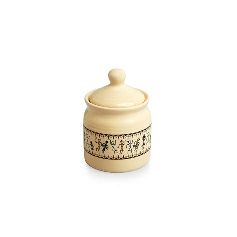 Buy ExclusiveLane Art Of Warli' Multi-Purpose Ceramic Pickle & Chutney ...