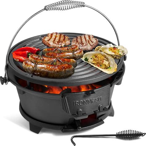 IronMaster Hibachi Grill Outdoor, 100% Cast Iron India | Ubuy