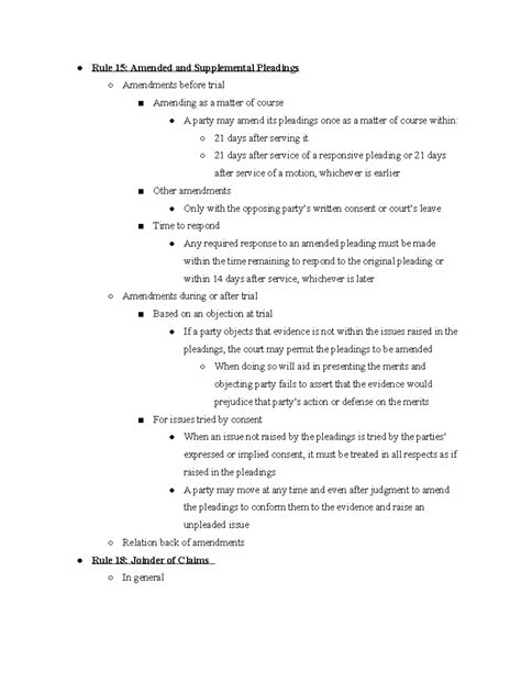 9 1 21 Federal Rules Notes - Rule 15: Amended and Supplemental ...