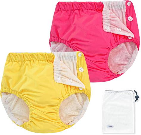 Amazon.com: EZ Moms 2 Packs Reusable Swim Diapers Toddler Baby Swim ...