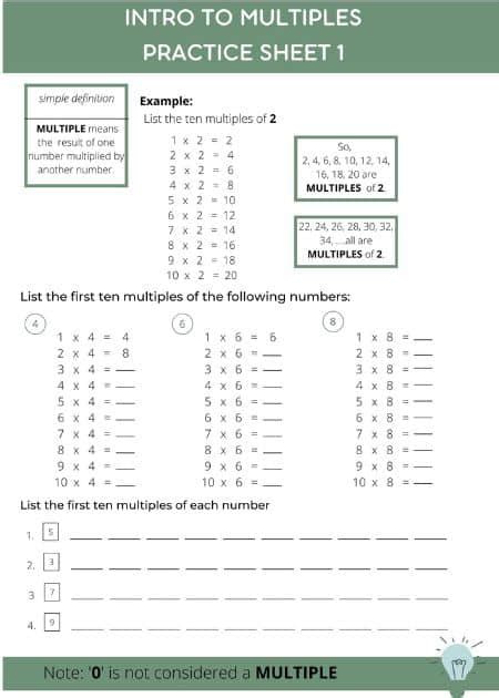 Image result for Multiples Practice