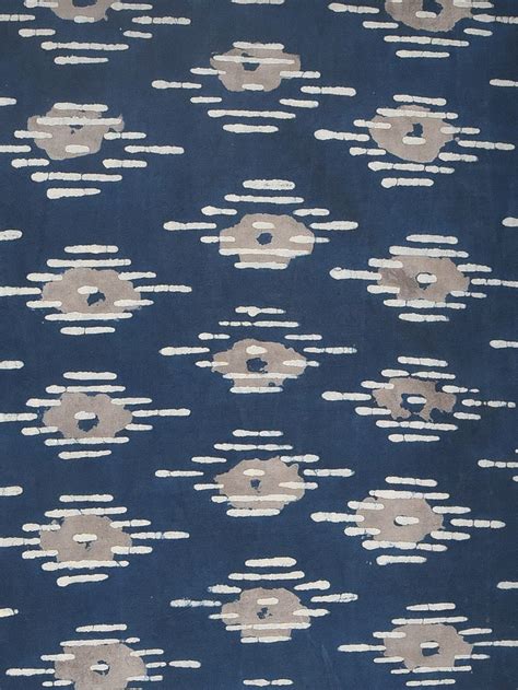 Indigo Daboo Natural Dyed Shader Booti Pattern Cotton Cambric Fabric