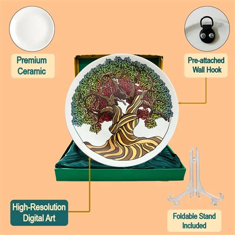 Decorative Ceramic Wall Plate – A Magnificent Tree | PaintzStories