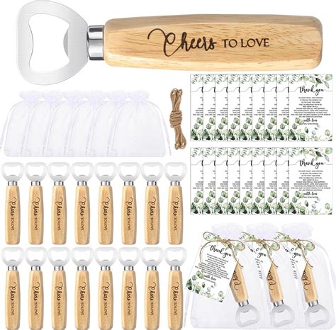 Amazon.com: Dandat 50 Sets Wedding Favors for Guests Bulk Bottle Opener ...