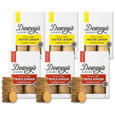 Buy Dewey's Bakery Meyer Lemon & Triple Ginger Moravian Cookie Thins ...