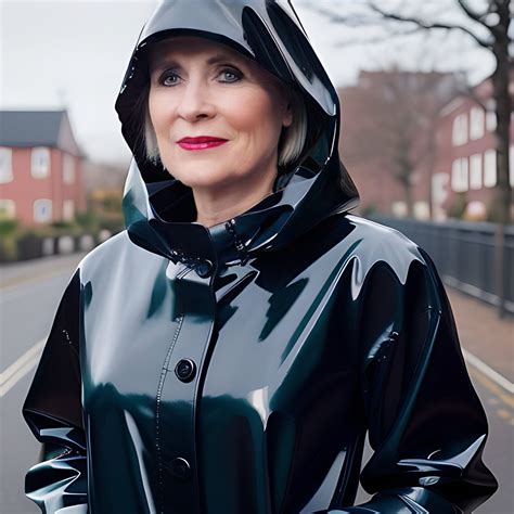 Shiny Black Rubber Mackintosh | Rainwear girl, Rainwear fashion, Vinyl ...