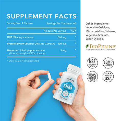 Buy Bloom Health DIM Supplement 460mg - Strength Estrogen Balance ...
