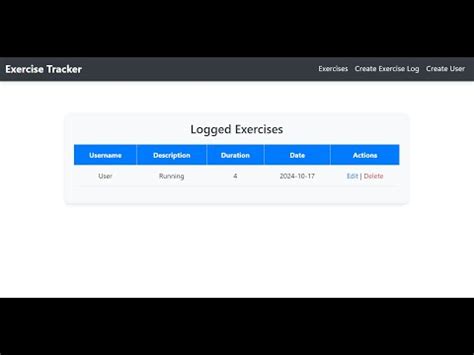 Exercise Tracker Web Application with MERN Stack
