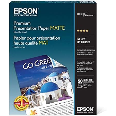 Epson Premium Presentation Paper Matte (8.5x11 Inches, 50 Sheets ...