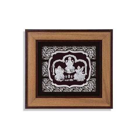 Giri - Ganesha Lakshmi Saraswathi | Silver God Photo Frame