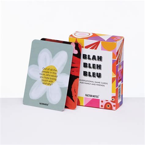 Blah Bleh Bleu Conversational Game Cards - 64 Illustrated Conversation ...