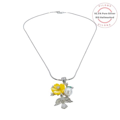 Artisanal Hummingbird & Floral Necklace Set | Silona – SILONA