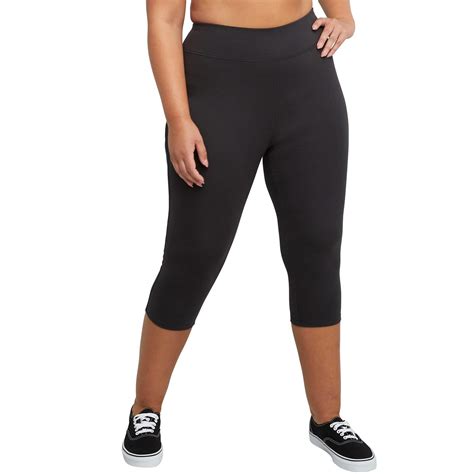 Just My Size Women's Leggings, Women's Plus Size Stretch Jersey Capri ...