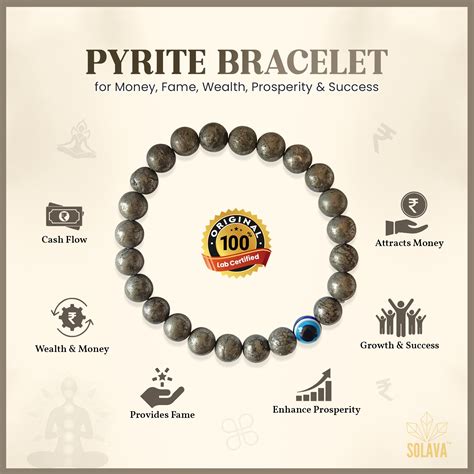 Buy Original Pyrite Bracelet with Evil Eye – SOLAVA WORLD