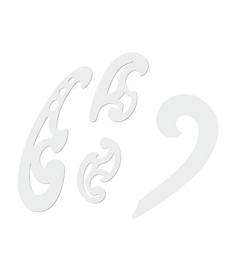Liquidraw French Curve Set of 4 Rulers Clear Technical Drawing Stencil ...