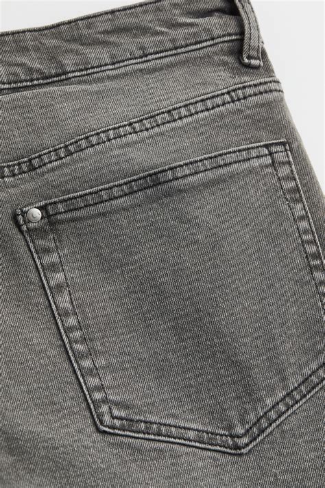 Straight Regular Ankle Jeans - Dark denim grey - Ladies | H&M IN