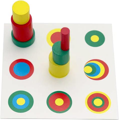 Buy Montessori Colored Cylinders With Control Cards Kids Wooden ...